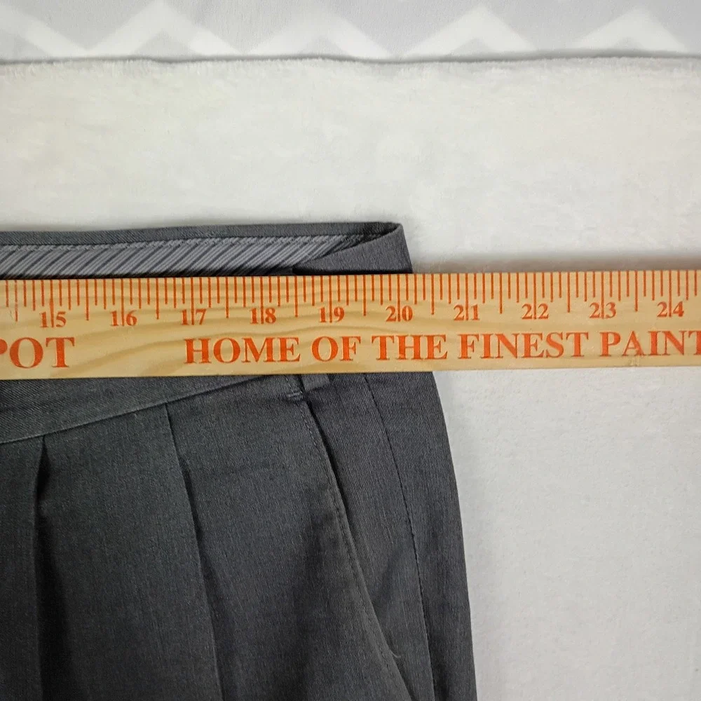 Lauren Ralph Lauren Dress Pants Mens 40x32 Grey Pleated Cuffed Work Wear Classic